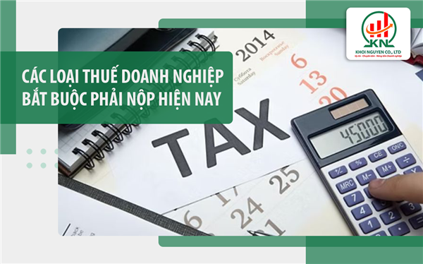Các loại thuế doanh nghiệp bắt buộc phải nộp hiện nay