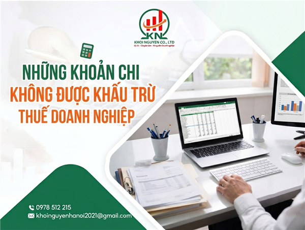 Những khoản chi không được khấu trừ thuế doanh nghiệp