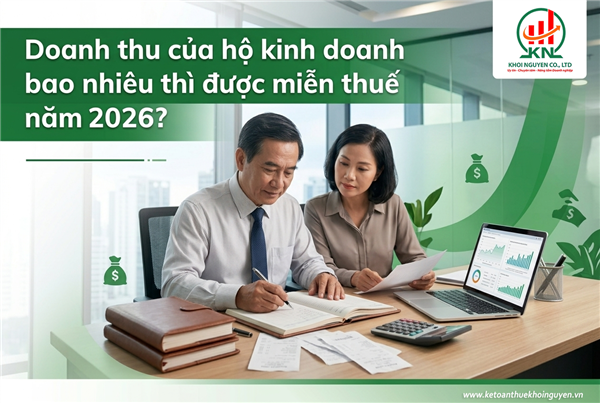 Doanh thu của hộ kinh doanh bao nhiêu thì được miễn thuế năm 2026?